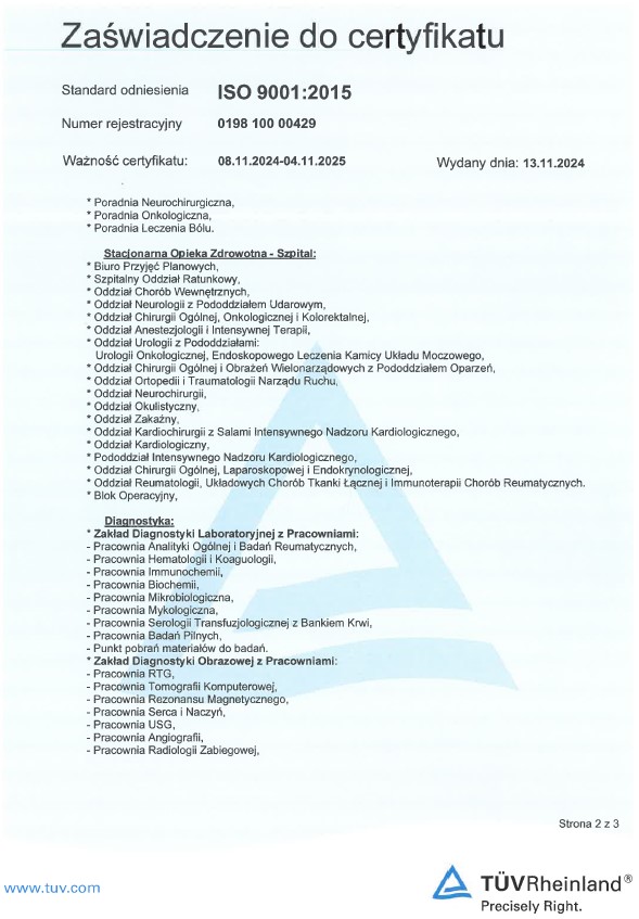 Zaświadczenie do certyfikatu ISO9001:2015 część 2
