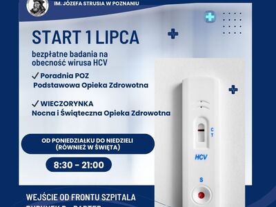Grafika przedstawiająca rozpoczęcie badań na obecność wirusa HCV 