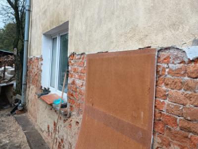 Zdjęcie ukazujące skutki powodzi w Trzebieszowicach