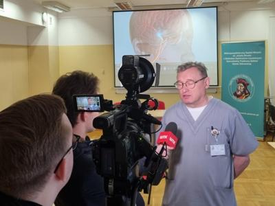 briefing prasowy Trombektomia mechaniczna w naszym Szpitalu - dr n. med. Artur Drużdż – Ordynator Oddziału Udarowego