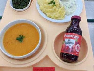 Posiłek na dzień 23.12.2024 roku (poniedziałek) obiad dieta cukrzycowa- dieta z ograniczeniem łatwo przyswajalnych węglowodanów
