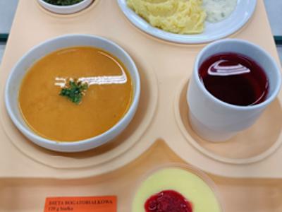 Posiłek na dzień 17.02.2025 roku- obiad dieta łatwostrawna bogatobiałkowa