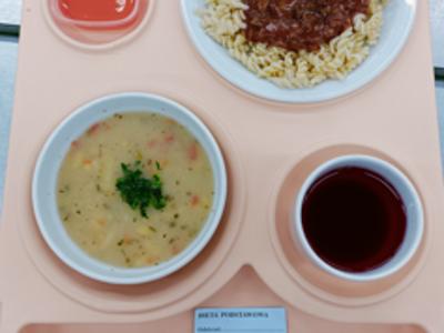 Posiłek na dzień 20.02.2025 roku - obiad dieta podstawowa