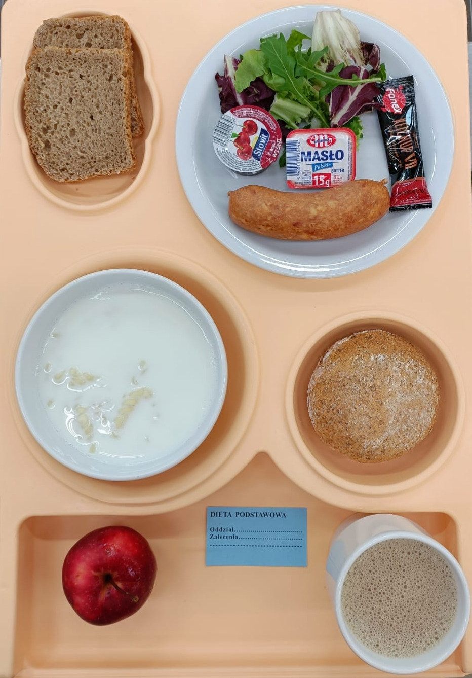 Posiłek na dzień 17.02.2025 roku- śniadanie dieta podstawowa