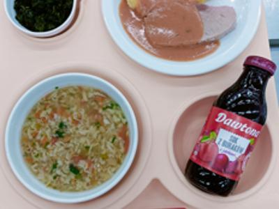 Posiłek na dzień 25.02.2025 roku- -obiad dieta cukrzycowa- dieta z ograniczeniem łatwo przyswajalnych węglowodanów