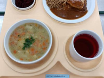Posiłek na dzień 18.03.2025 roku - obiad dieta podstawowa