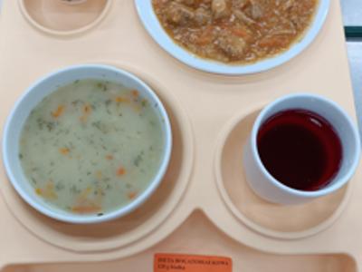 Posiłek na dzień 27.03.2025 roku - obiad dieta łatwostrawna bogatobiałkowa