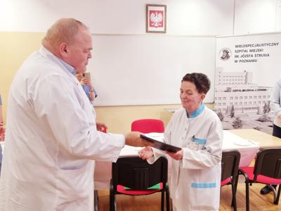Dyrektor Naczelny Szpitala Bartłomiej Gruszka i Magister Danuta Kurasz 