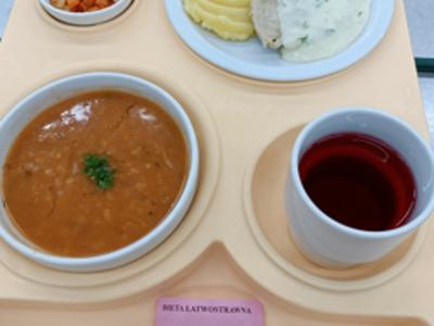 Posiłek na dzień 10.04.2025 roku - obiad dieta łatwostrawna