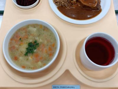Posiłek na dzień 15.04.2025 roku - obiad dieta podstawowa