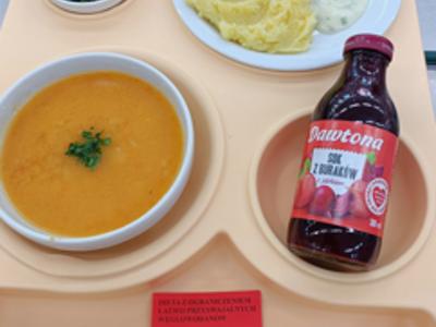 Posiłek na dzień 14.04.2025 roku - obiad dieta cukrzycowa- dieta z ograniczeniem łatwo przyswajalnych węglowodanów