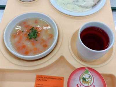 Posiłek na dzień 15.04.2025 roku - obiad dieta łatwostrawna bogatobiałkowa