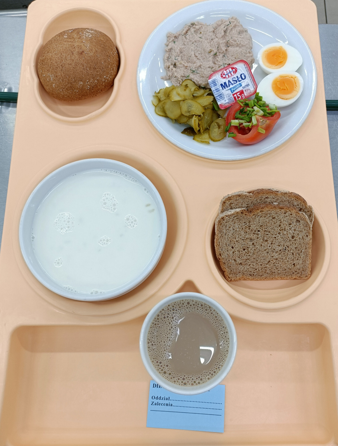 Posiłek na dzień 25.04.2025 roku - śniadanie dieta podstawowa
