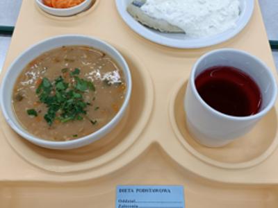 Posiłek na dzień 16.05.2025 roku - obiad dieta podstawowa.