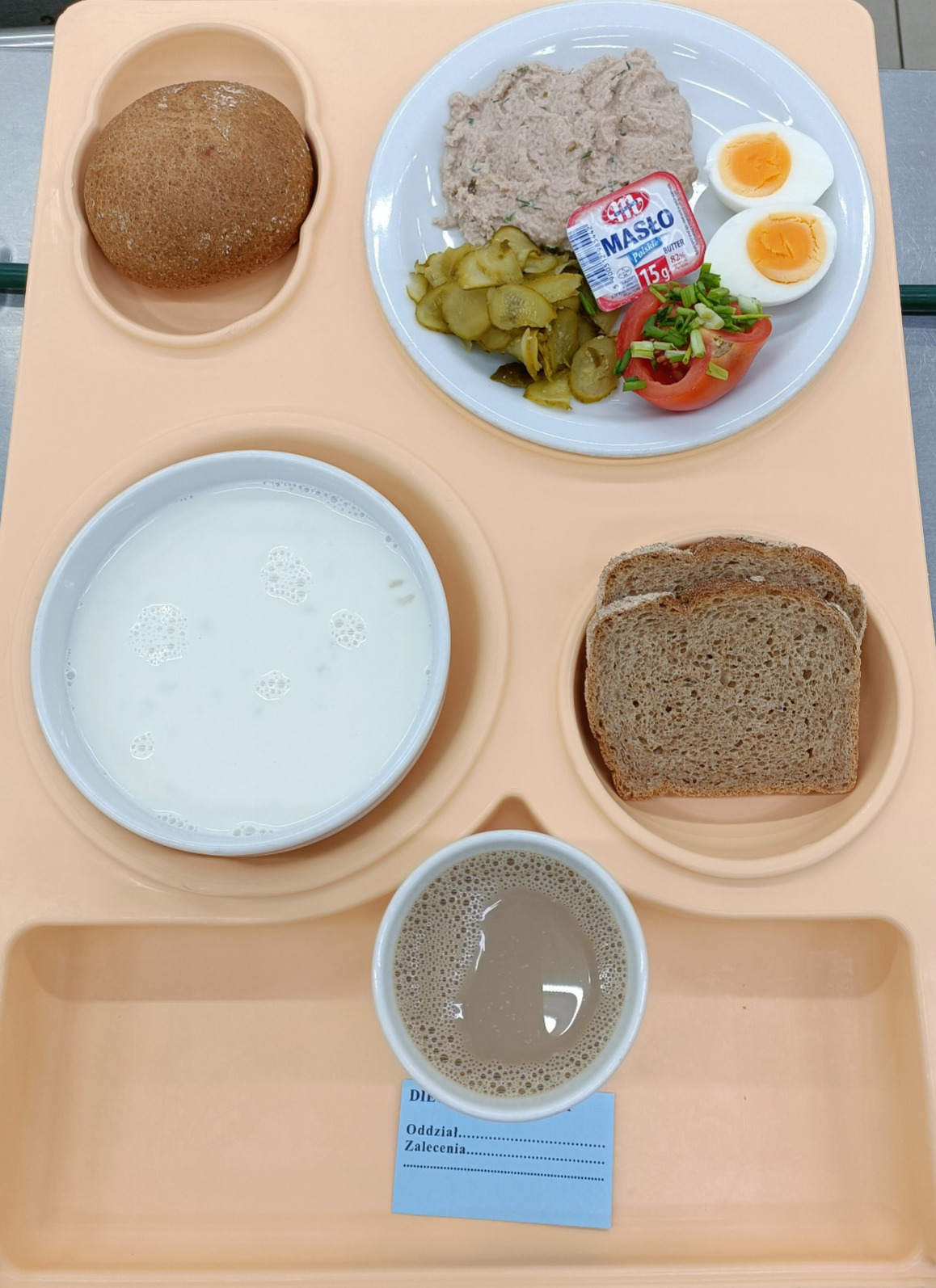 Posiłek na dzień 23.05.2025 roku - śniadanie dieta podstawowa.