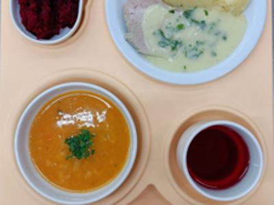 Posiłek na dzień 27.05.2025 roku - obiad dieta łatwostrawna.