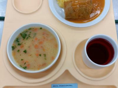 Posiłek na dzień 29.05.2025 roku - obiad dieta podstawowa.