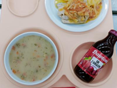Posiłek na dzień 30.05.2025 roku - obiad dieta cukrzycowa - dieta z ograniczeniem łatwo przyswajalnych węglowodanów.