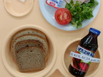Posiłek na dzień 26.05.2025 roku - kolacja dieta podstawowa.