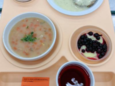 Posiłek na dzień 03.06.2025 roku - obiad dieta łatwostrawna bogatobiałkowa.