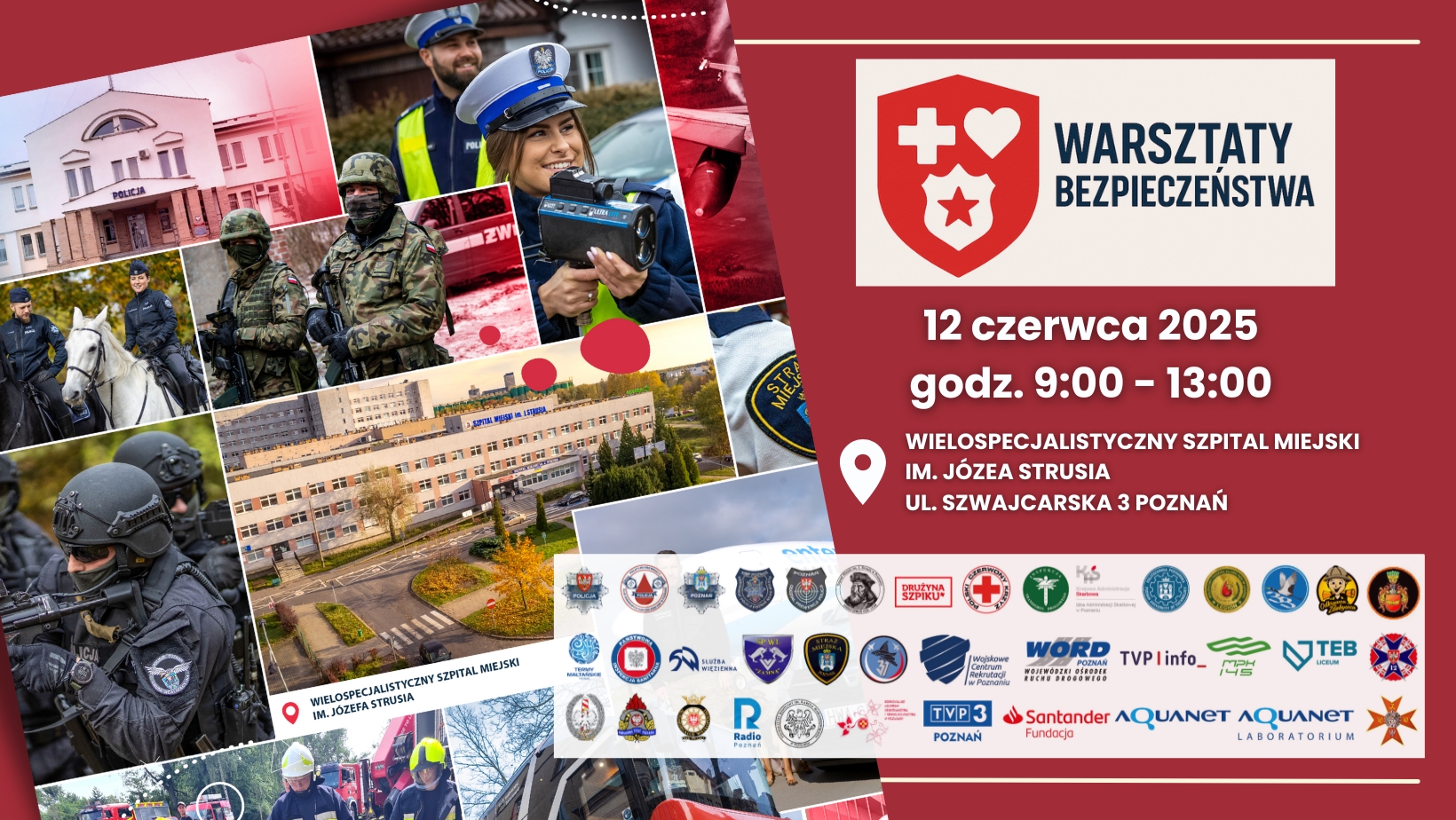 grafika, plakat zapowiadający Warsztaty Bezpieczeństwa 