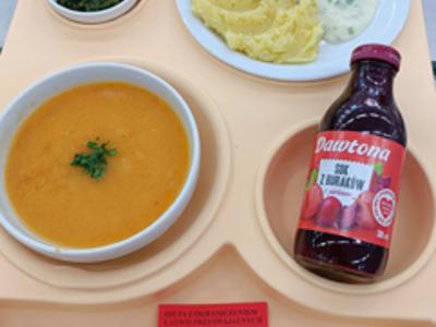 Posiłek na dzień 09.06.2025 roku - obiad dieta cukrzycowa - dieta z ograniczeniem łatwo przyswajalnych węglowodanów.