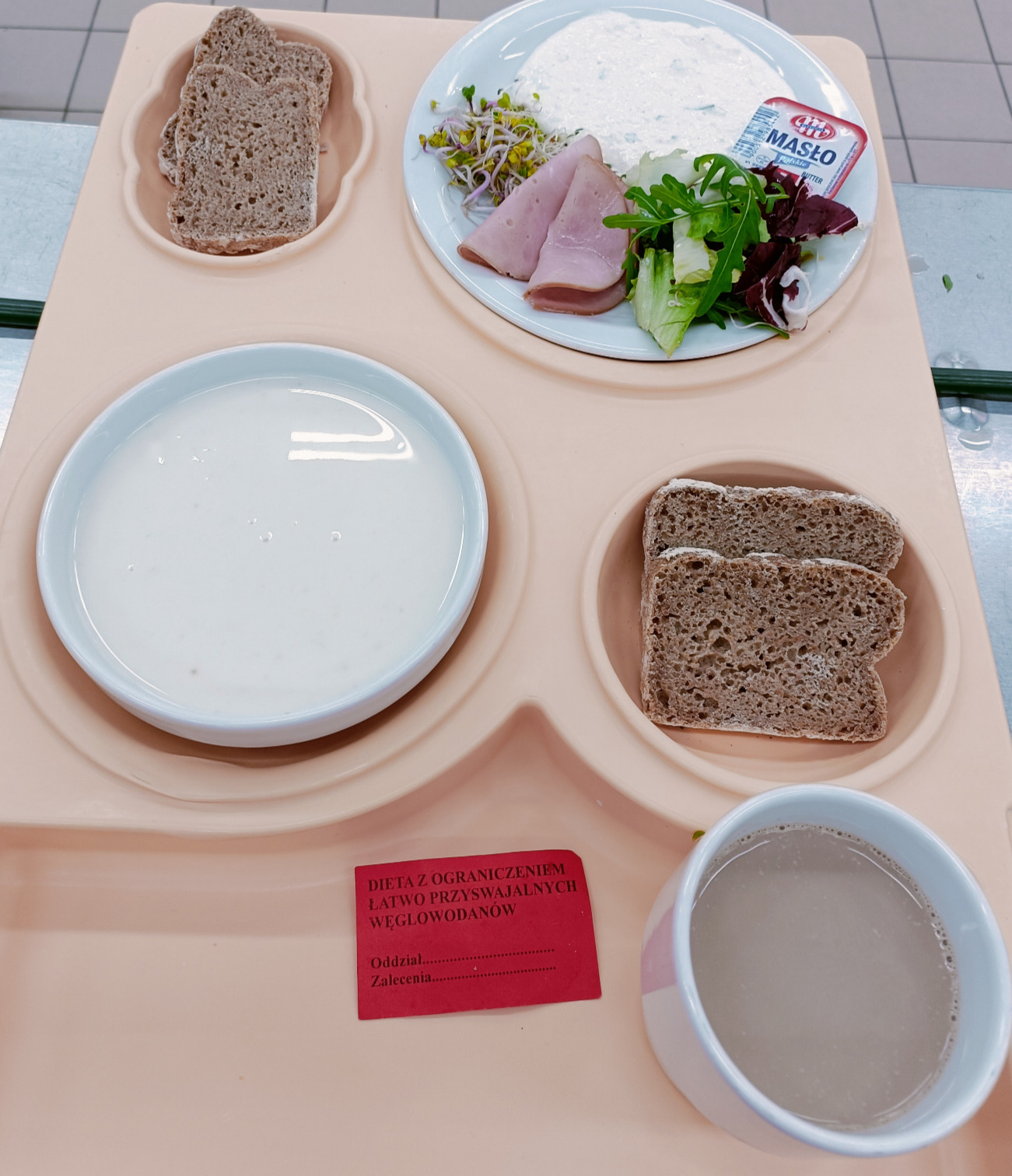 Posiłek na dzień 13.06.2025 roku - śniadanie dieta cukrzycowa - dieta z ograniczeniem łatwo przyswajalnych węglowodanów.
