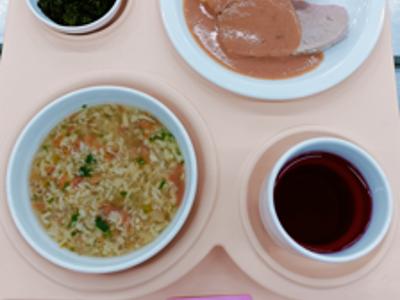 Posiłek na dzień 17.06.2025 roku - obiad dieta łatwostrawna.