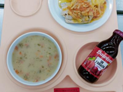Posiłek na dzień 27.06.2025 roku - obiad dieta cukrzycowa- dieta z ograniczeniem łatwo przyswajalnych węglowodanów.