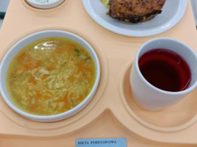 Posiłek na dzień 09.07.2025 roku - obiad dieta podstawowa.