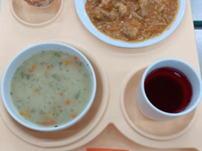 Posiłek na dzień 17.07.2025 roku - obiad dieta łatwostrawna bogatobiałkowa.