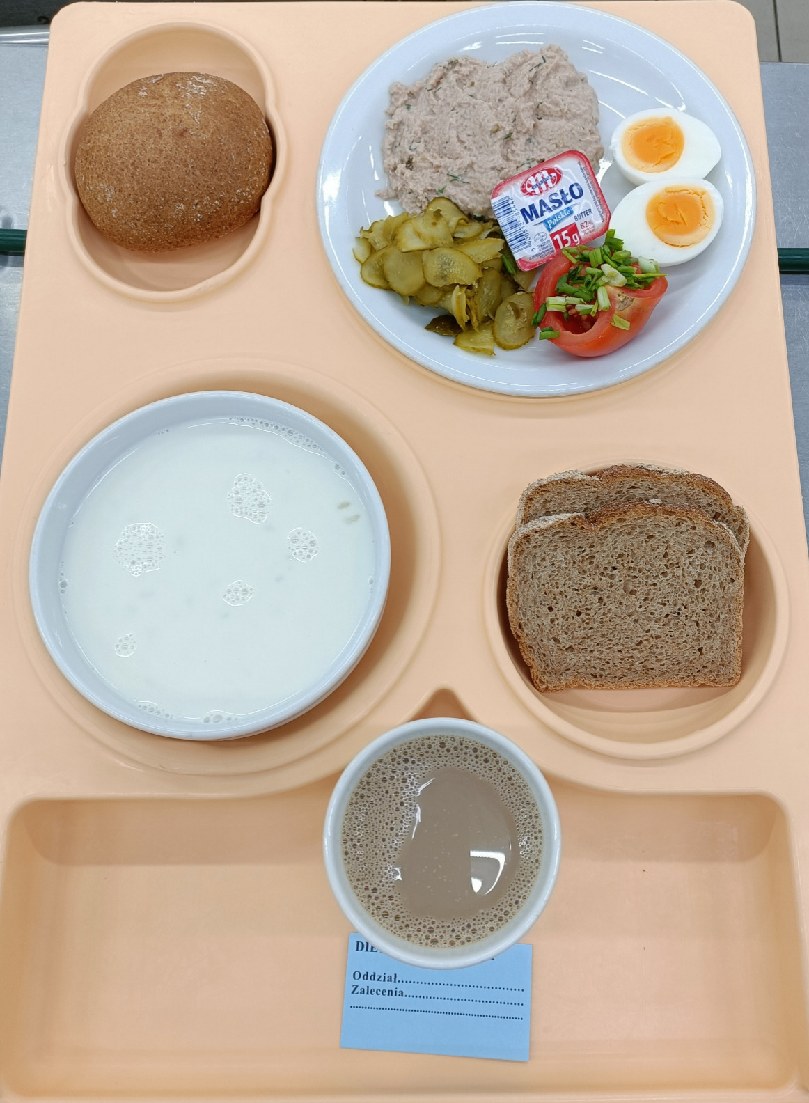 Posiłek na dzień 18.07.2025 roku - śniadanie dieta podstawowa.