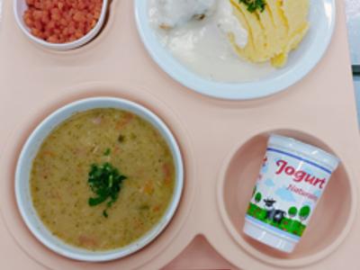 Posiłek na dzień 18.07.2025 roku - obiad dieta cukrzycowa - dieta z ograniczeniem łatwo przyswajalnych węglowodanów.