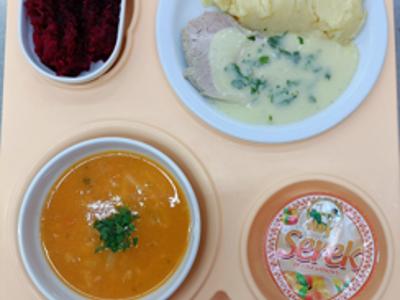 Posiłek na dzień 22.07.2025 roku - obiad dieta łatwostrawna bogatobiałkowa