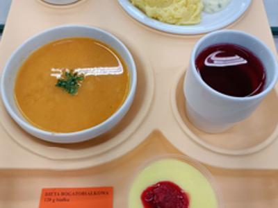 Posiłek na dzień 04.08.2025 roku - obiad dieta łatwostrawna bogatobiałkowa.