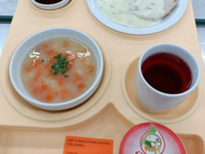 Posiłek na dzień 02.09.2025 roku - obiad dieta łatwostrawna bogatobialkowa.