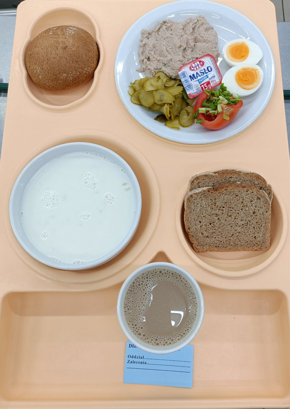 Posiłek na dzień 12.09.2025 roku - śniadanie dieta podstawowa.