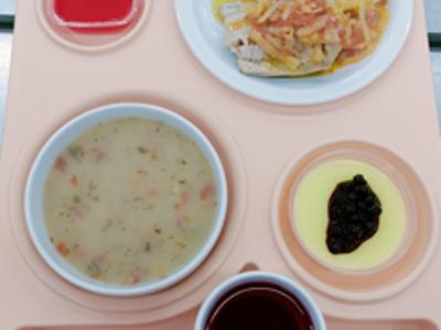 Posiłek na dzień 19.09.2025 roku - obiad dieta łatwostrawna bogatobiałkowa.