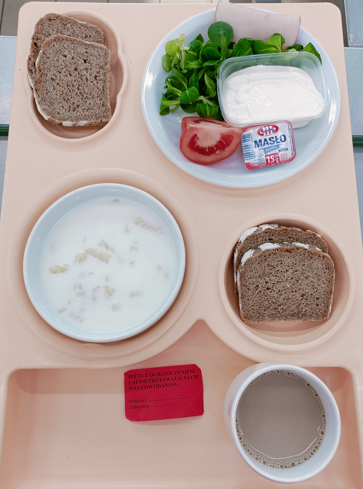 Posiłek na dzień 19.09.2025 roku - śniadanie dieta cukrzycowa - dieta z ograniczeniem łatwo przyswajalnych węglowodanów.