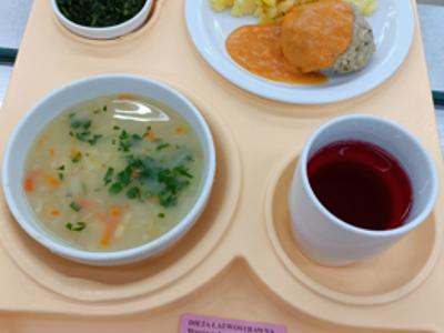 Posiłek na dzień 21.10.2025 roku - obiad dieta łatwostrawna.