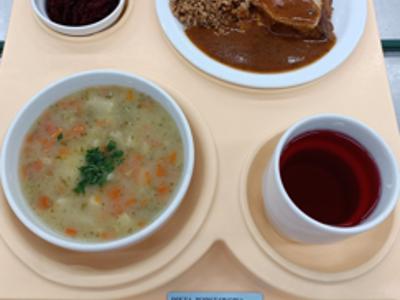 Posiłek na dzień 28.10.2025 roku - obiad dieta podstawowa.