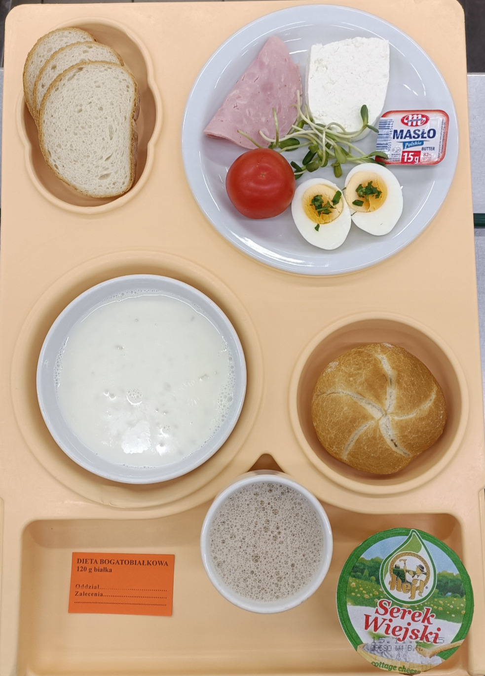 Posiłek na dzień 07.11.2025 roku - śniadanie dieta łatwostrawna bogatobiałkowa.