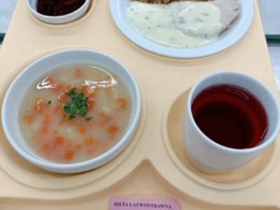 Posiłek na dzień 25.11.2025 roku - obiad dieta łatwostrawna.