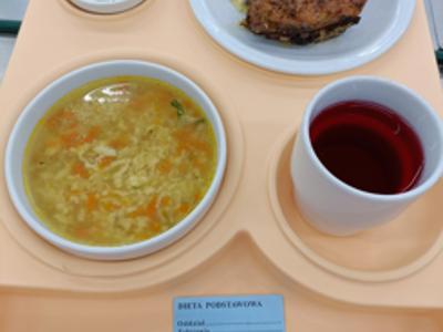 Posiłek na dzień 26.11.2025 roku - obiad dieta podstawowa.