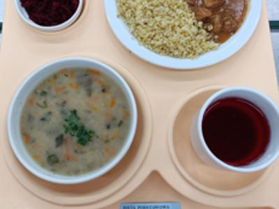 Posiłek na dzień 04.12.2025 roku - obiad dieta podstawowa.