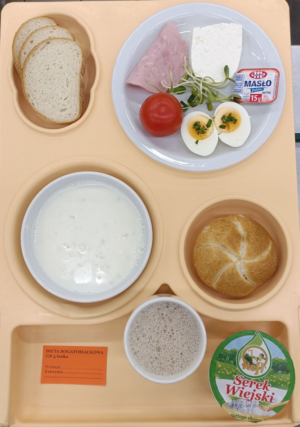 Posiłek na dzień 05.12.2025 roku - śniadanie dieta latwostrawna bogatobiałkowa.