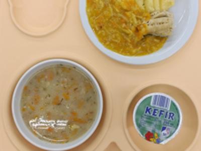 Posiłek na dzień 12.12.2025 roku - obiad dieta cukrzycowa - dieta z ograniczeniem łatwo przyswajalnych węglowodanów.