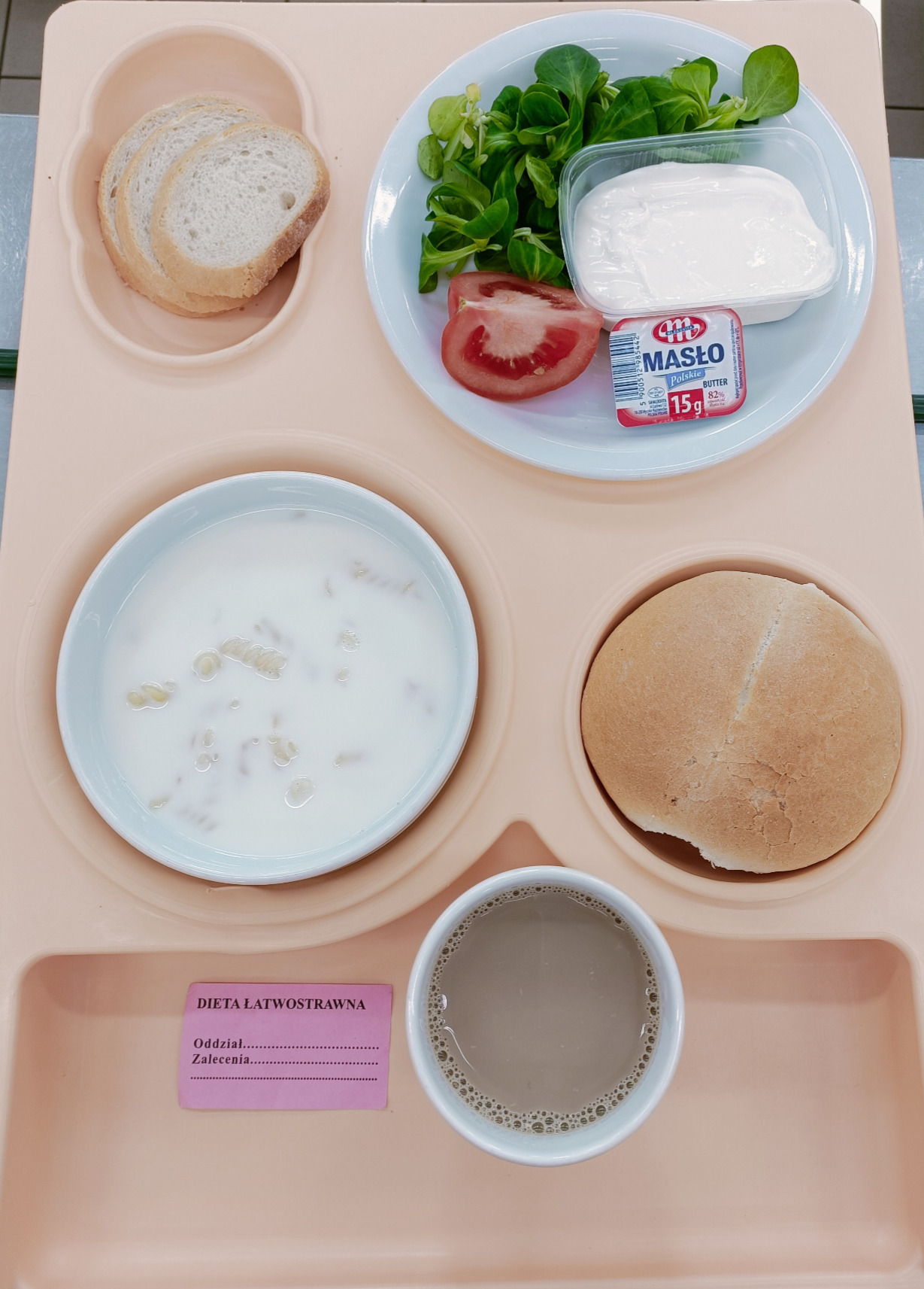 Posiłek na dzień 12.12.2025 roku - śniadanie dieta łatwostrawna.