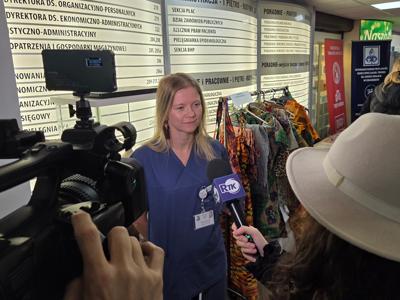 Milena Szymczak udzielająca wywiadu 