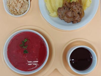 Posiłek na dzień 18.12.2025 roku - obiad dieta podstawowa.